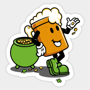 Cartoon Beer Irish Pale Ale St. Patricks Day Sticker